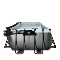 Exit Toys Exit - Piscina Black Leather 540 x 250 x 100 cm con filtro de arena y cúpula* Piscinas|Juguetes De Verano