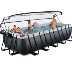 Exit Toys Exit - Piscina Black Leather 540 x 250 x 122 cm con filtro de arena, cúpula y bomba de calor* Piscinas|Juguetes De Verano