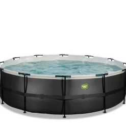 Exit Toys Exit - Piscina Black Leather diámetro 488 x 122 cm con filtro de cartucho