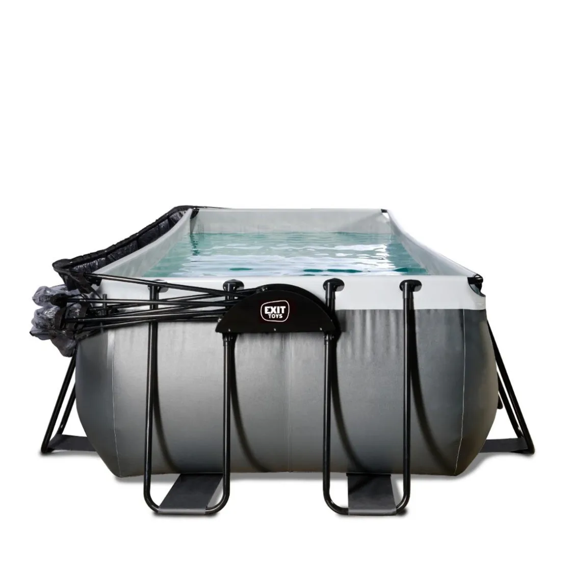 Exit Toys Exit - Piscina Black Leather 400 x 200 x 100 cm con filtro de arena, cúpula y bomba de calor* Piscinas|Juguetes De Verano