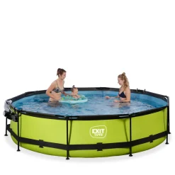 Exit Toys Exit - Piscina Lime verde diámetro 360 x 76 cm con filtro y cúpula transparente* Piscinas|Juguetes De Verano