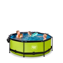 Exit Toys Exit - Piscina Lime verde diámetro 244 x 76 cm con filtro y cúpula transparente