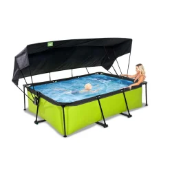 Exit Toys Exit - Piscina Lime verde 220 x 150 x 65 cm con filtro y toldo negro* Piscinas|Juguetes De Verano