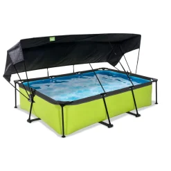 Exit Toys Exit - Piscina Lime verde 300 x 200 x 65 cm con filtro y toldo negro