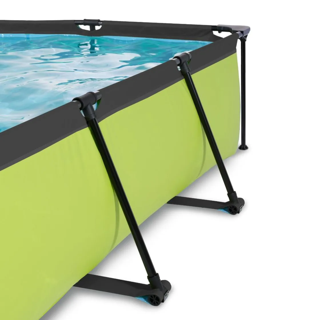 Exit Toys Exit - Piscina Lime verde 300 x 200 x 65 cm con filtro y toldo negro