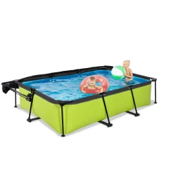 Exit Toys Exit - Piscina Lime verde 300 x 200 x 65 cm con filtro y toldo negro