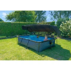 Exit Toys Exit - Piscina Lime verde 300 x 200 x 65 cm con filtro y toldo negro