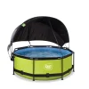Exit Toys Exit - Piscina Lime verde diámetro 244 x 76 cm con filtro y toldo negro* Piscinas Tubulares|Piscinas
