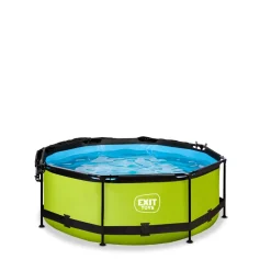 Exit Toys Exit - Piscina Lime verde diámetro 244 x 76 cm con filtro y toldo negro* Piscinas Tubulares|Piscinas
