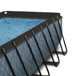 Exit Toys Exit - Piscina Stone gris 400 x 200 x 100 cm con filtro de cartucho