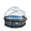 Exit Toys EXIT - Piscina Stone redonda 244 cm con cúpula y bomba de filtro