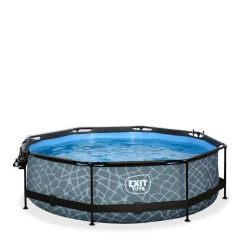 Exit Toys EXIT - Piscina Stone redonda 300 cm con cúpula y bomba de filtro* Piscinas|Juguetes De Verano
