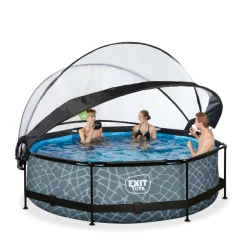 Exit Toys EXIT - Piscina Stone redonda 300 cm con cúpula y bomba de filtro* Piscinas|Juguetes De Verano