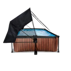 Exit Toys Exit - Piscina Wood efecto madera 300 x 200 x 65 cm con filtro y toldo negro* Piscinas|Juguetes De Verano