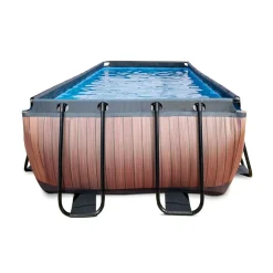 Exit Toys Exit - Piscina Wood efecto madera 400 x 200 x 122 cm con filtro de arena* Piscinas|Juguetes De Verano