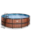 Exit Toys Exit - Piscina Wood efecto madera diámetro 427 x 122 cm con filtro de arena* Piscinas|Juguetes De Verano