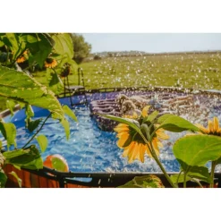 Exit Toys Exit - Piscina Wood efecto madera diámetro 427 x 122 cm con filtro de arena* Piscinas|Juguetes De Verano