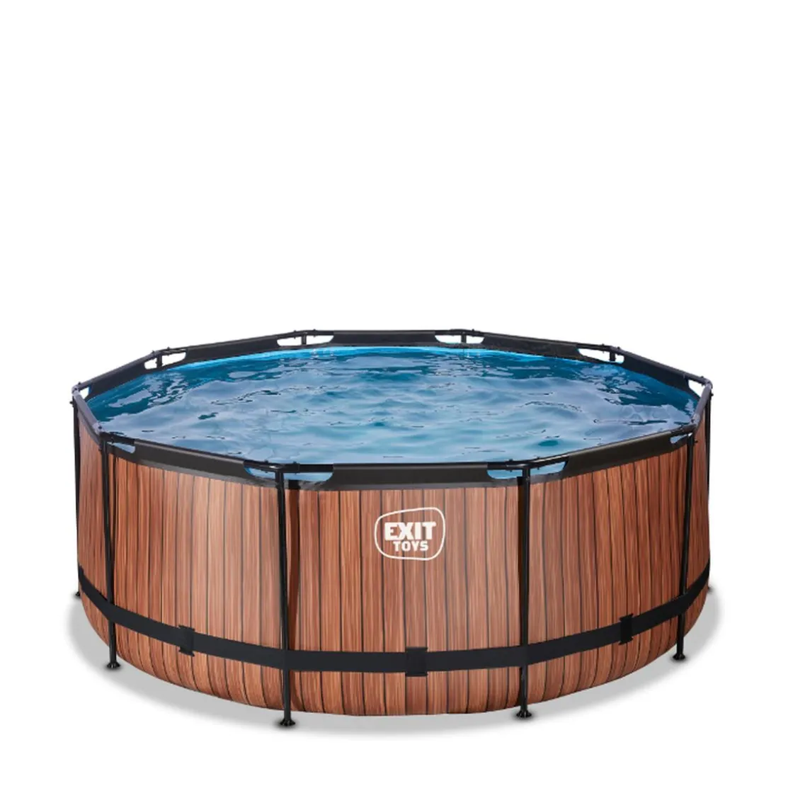 Exit Toys EXIT - Piscina Wood redonda 360 cm con cúpula y bomba de filtro