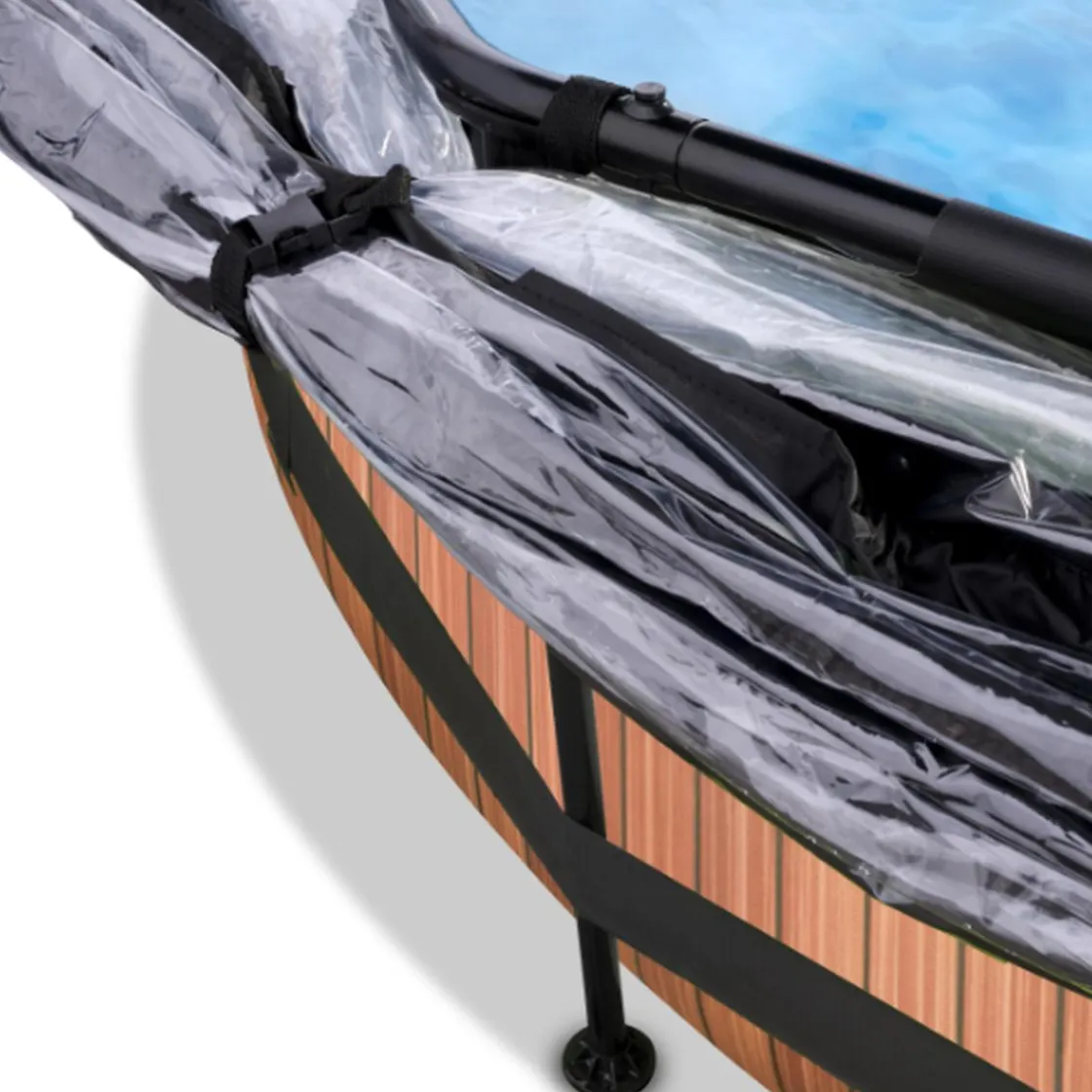 Exit Toys EXIT - Piscina Wood redonda 300 cm con cúpula y bomba de filtro