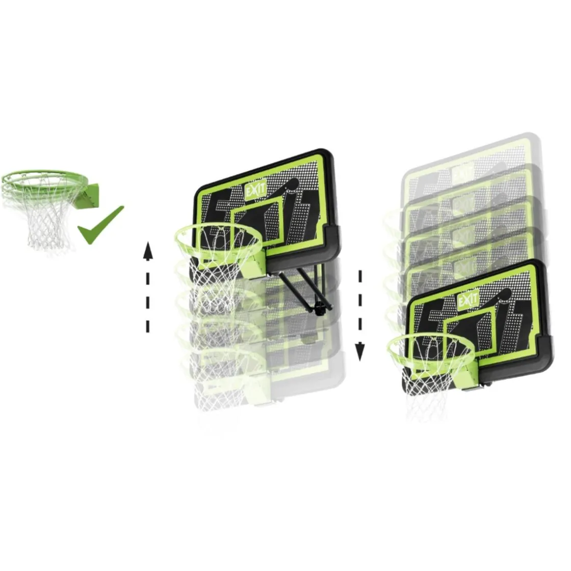 Exit Toys Exit - Tablero de baloncesto Galaxy para pared con aro para mates