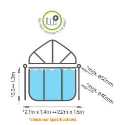 Exit Toys EXIT - Toldo de piscina rectangular 220 cm* Piscinas|Juguetes De Verano