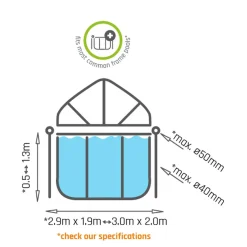Exit Toys EXIT - Toldo de piscina rectangular 300 cm* Piscinas|Juguetes De Verano
