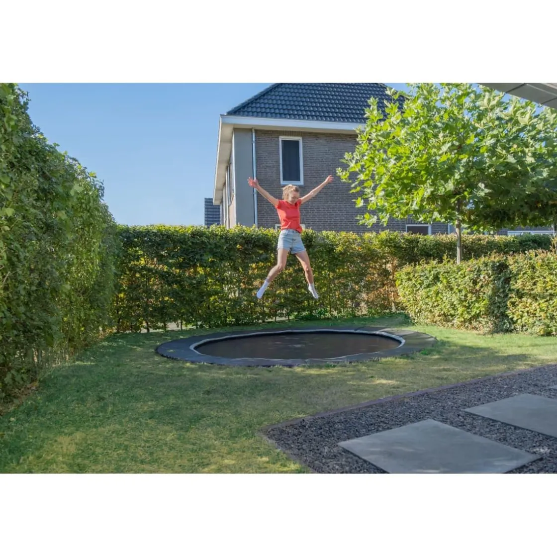 Exit Toys Exit - Trampolín deportivo de suelo Dynamic 366 cm negro