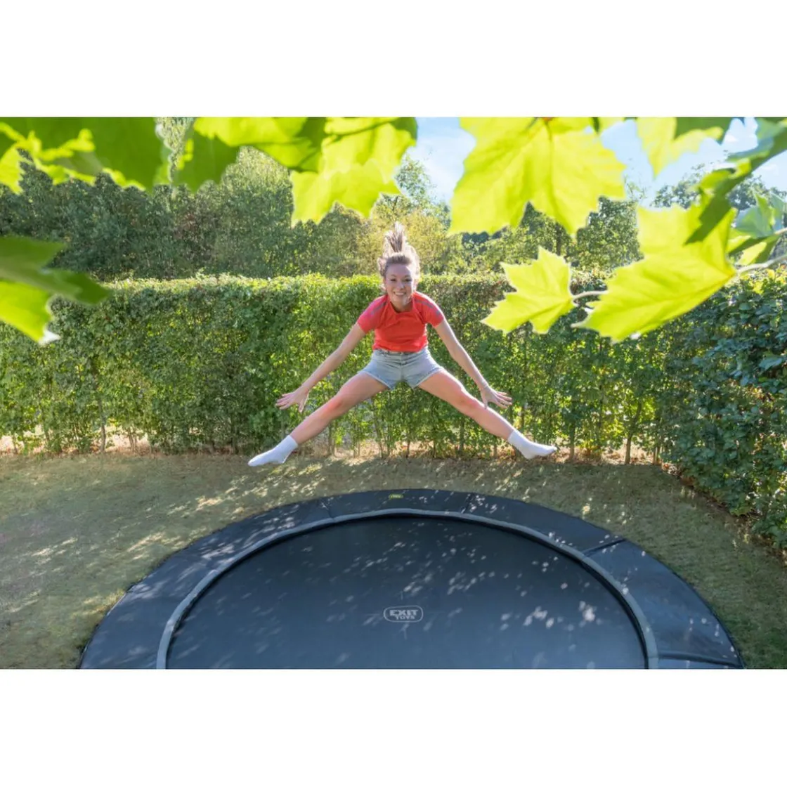 Exit Toys Exit - Trampolín deportivo de suelo Dynamic 366 cm negro