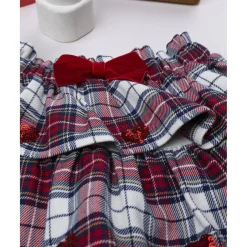 Prenatal Falda niña tartán con lazo de terciopelo* Niña·Bebé Niña 3-36 Meses|Bebé Niña 3-36 Meses·Leggings Y Faldas