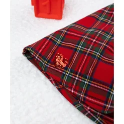 Prenatal Falda tartán de niña con lazo y lentejuelas