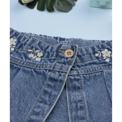Prenatal Falda-pantalón denim niña con flores* Niña 2-10 Años·Vaqueros, Pantalones Y Petos|Niña·Niña 2-10 Años