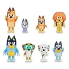FAMOSA - Bluey - Pack Figuras Familia y Compañeros de Colección Serie Dibujos Infantil ㅤ* Coleccionables Y Mini Mundos