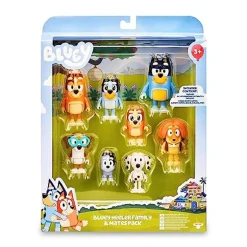 FAMOSA - Bluey - Pack Figuras Familia y Compañeros de Colección Serie Dibujos Infantil ㅤ* Coleccionables Y Mini Mundos