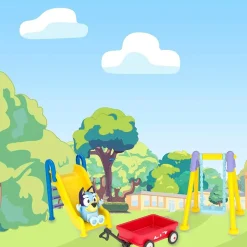 FAMOSA - Bluey - Set de Juguete Parque Mini Playset con Figura articulada de Perrito, Serie de Dibujos Animados ㅤ