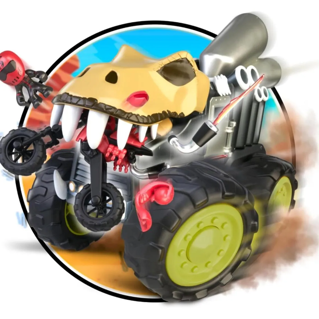 FAMOSA - Caminón De Carreras Swap Riders Dinosaurio Krono Rex ㅤ