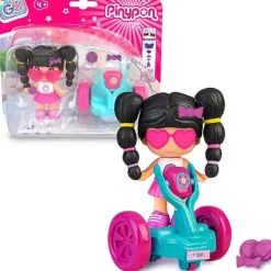 PINYPON Famosa - Set de Juguete: Mini Figura Pop&Swap con Vehículo y Accesorios Flúor* Coleccionables Y Mini Mundos