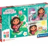 CLEMENTONI Gabby's Dollhouse - Puzzles 3 en 1 de 48 piezas
