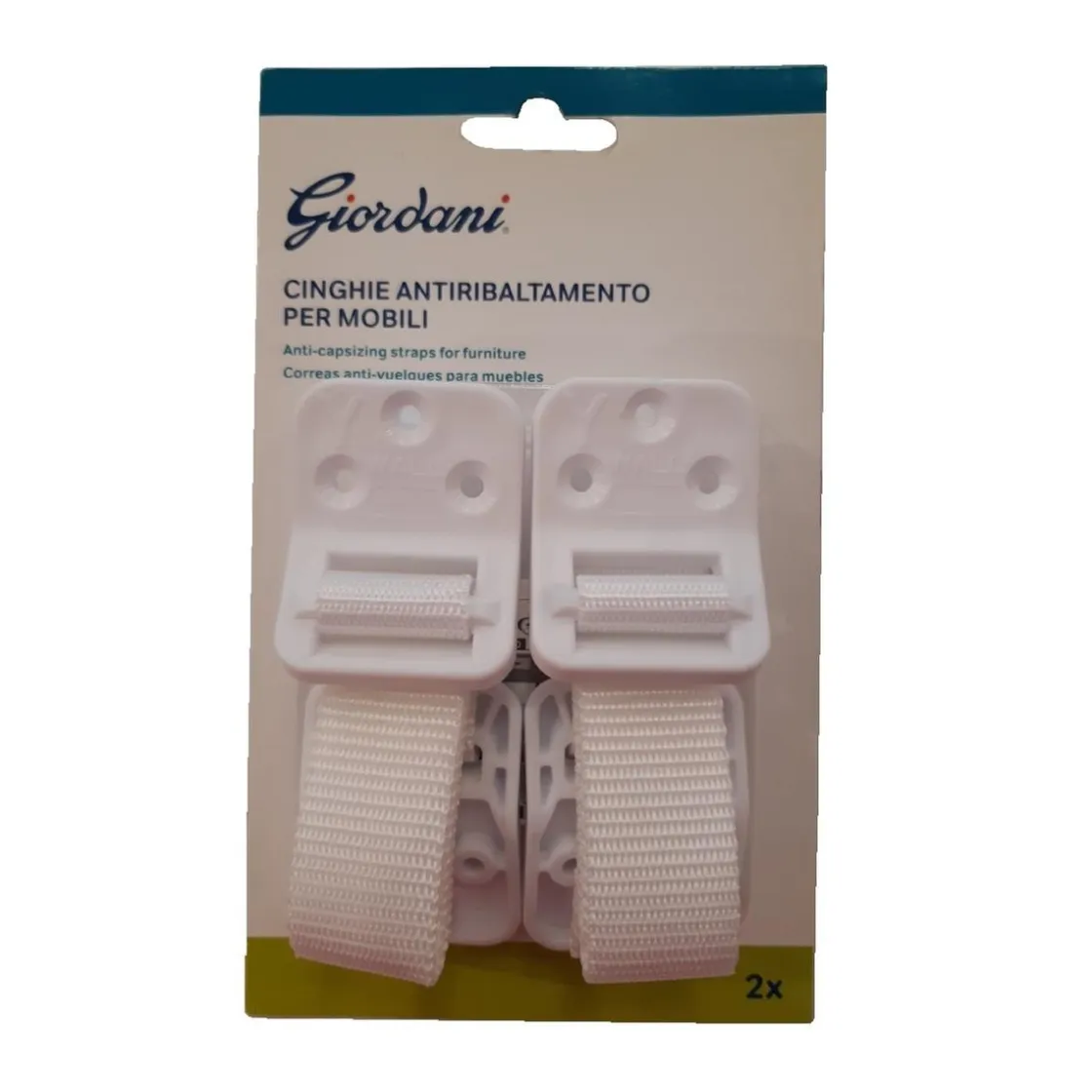 GIORDANI - Pack 2 Correas Antivuelco para Muebles* Seguridad·Accesorios Y Seguridad