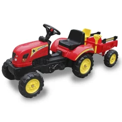 PL OCIOTRENDS Go Kart Coche a pedales rojo tractor rojo