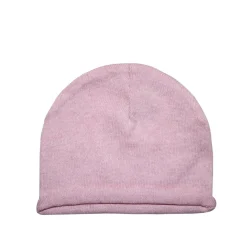 Prenatal Gorrito rosa en punto de algodón y lana