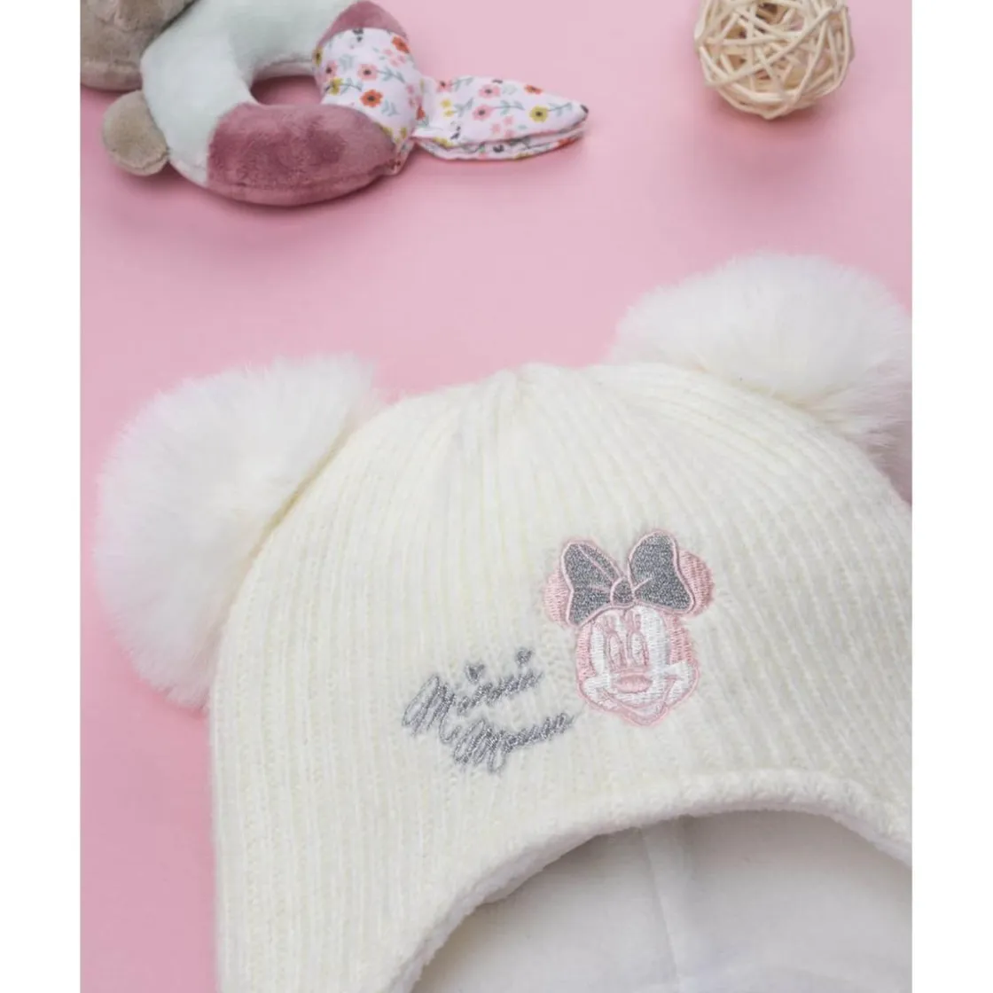Prenatal Gorro crema para niña con Minnie* Calzado Y Accesorios·Accesorios Y Complementos