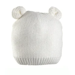 Prenatal Gorro de punto blanco con orejas