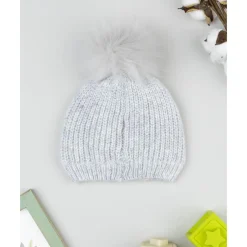 Prenatal Gorro pompon niña gris con lurex* Calzado Y Accesorios·Accesorios Y Complementos