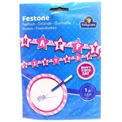 TOYS "R" US Guirnalda rosa personalizable Happy Birthday