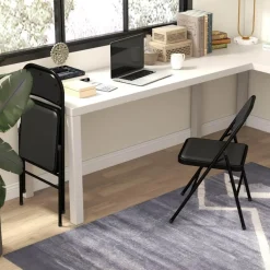 Homcom - 2 sillas plegables Negro* Estilo De Vida