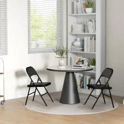 Homcom - 2 sillas plegables Negro* Estilo De Vida