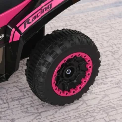 Homcom - Andador Quad Cuatrimoto Rosa* Vehículos De Batería O A Pedales