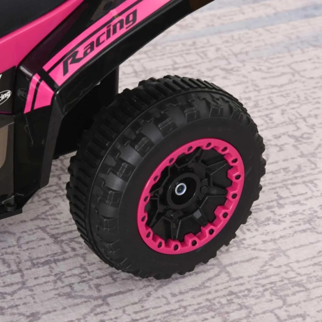 Homcom - Andador Quad Cuatrimoto Rosa* Vehículos De Batería O A Pedales