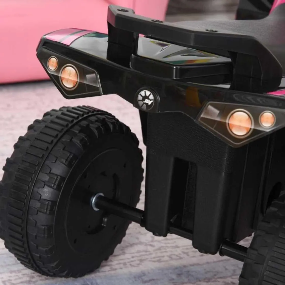 Homcom - Andador Quad Cuatrimoto Rosa* Vehículos De Batería O A Pedales