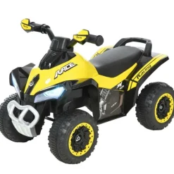 Homcom - Andador Quad Cuatrimoto Amarillo* Vehículos De Batería O A Pedales